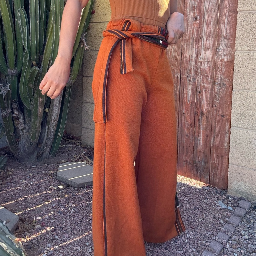 Handmade wide leg blanket pants